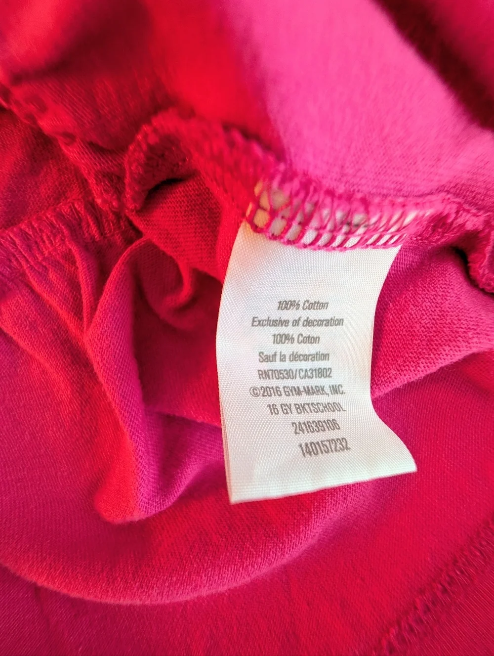 Gymboree Girls' Hot Pink Sequin Swan Peplum Cotton Top Size 5